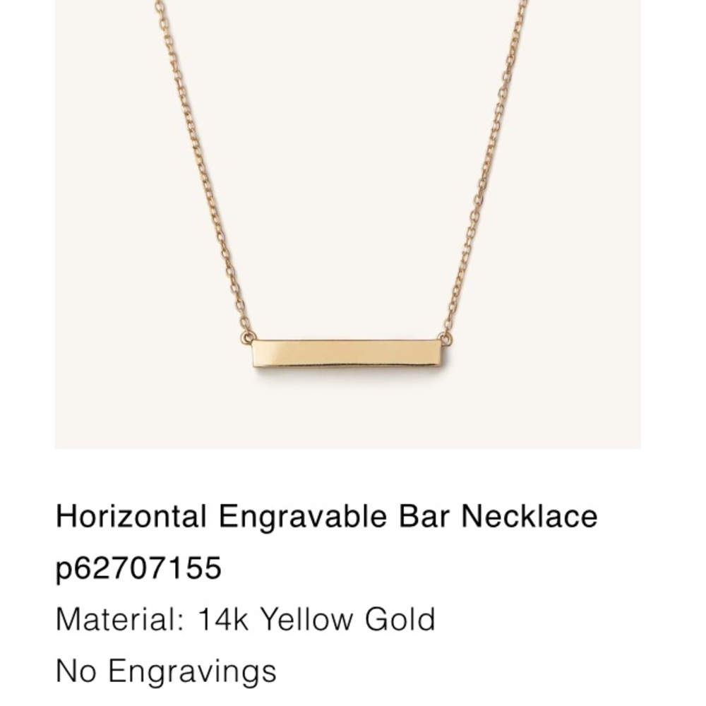 Mejuri 14k Solid Gold Horizontal Bar Necklace